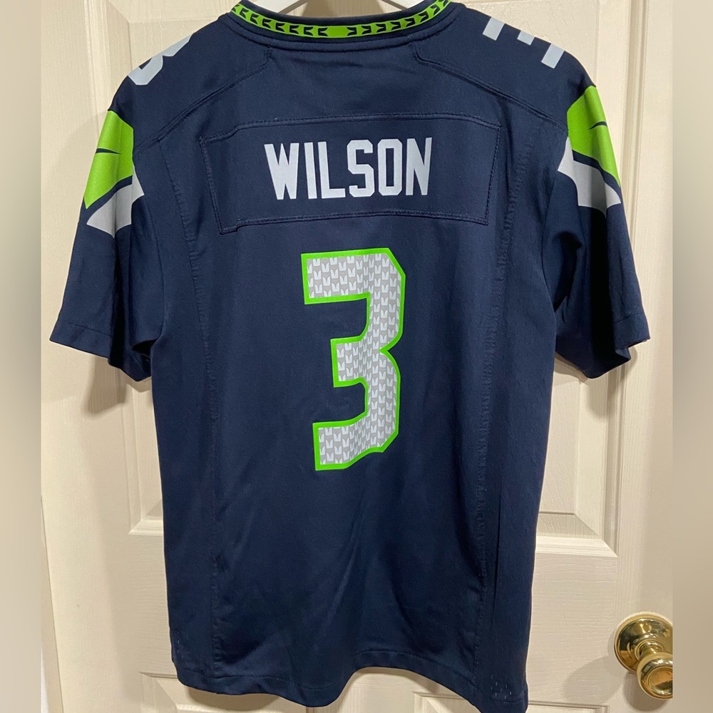 Seattle Seahawks, Russell Wilson #3 Nike On Field Football Jersey Youth Large